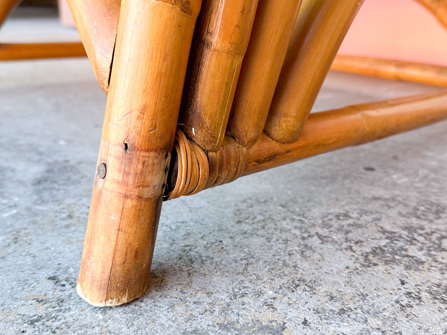 Cute Old Florida Rattan Barrel Chair