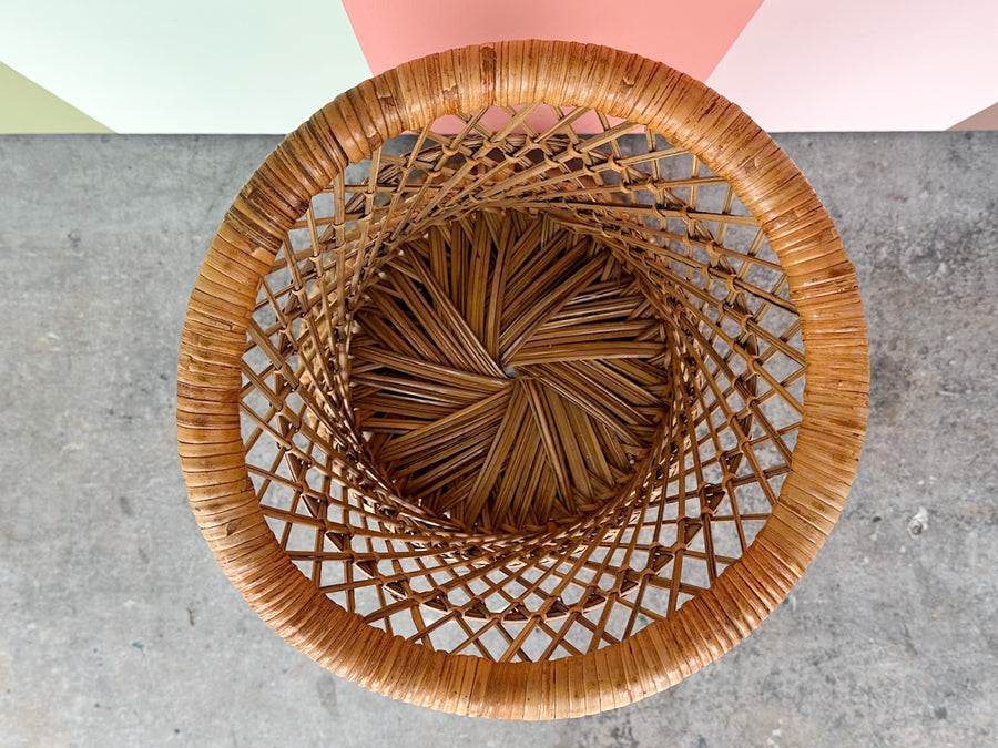 Woven Rattan Plant Stand