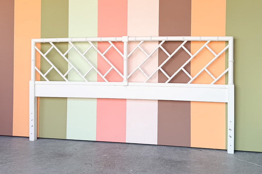 Chippendale Faux Bamboo King Headboard