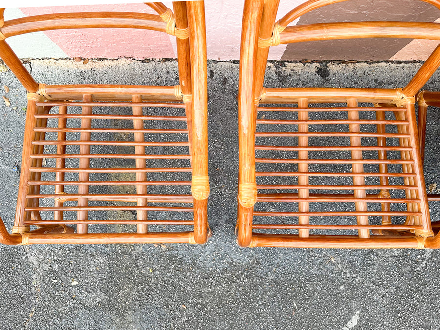 Set of Four Rattan Dining Chairs