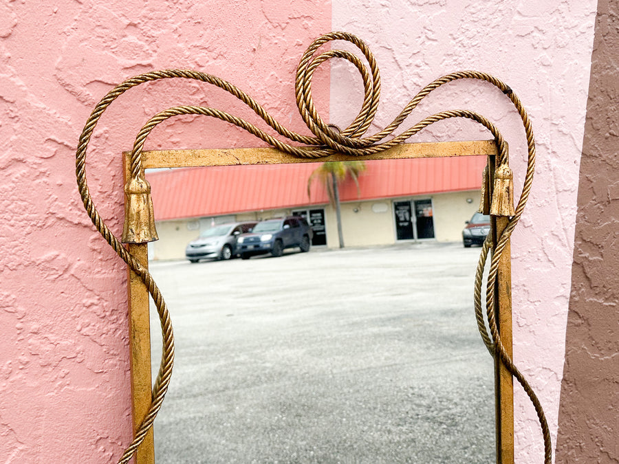 Italian Metal Rope and Tassel Mirror