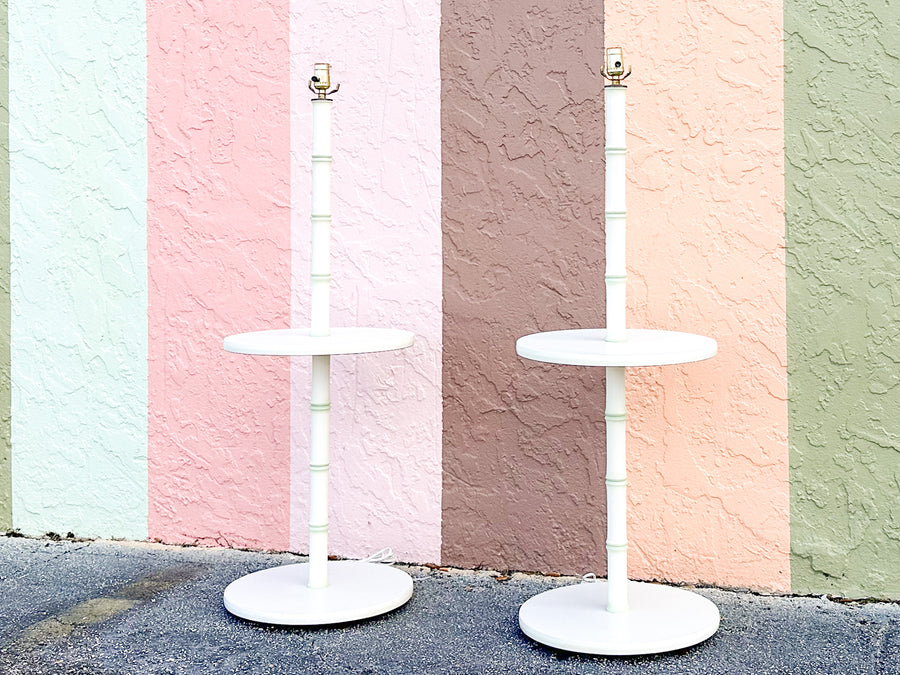 Pair of Faux Bamboo Table Lamps
