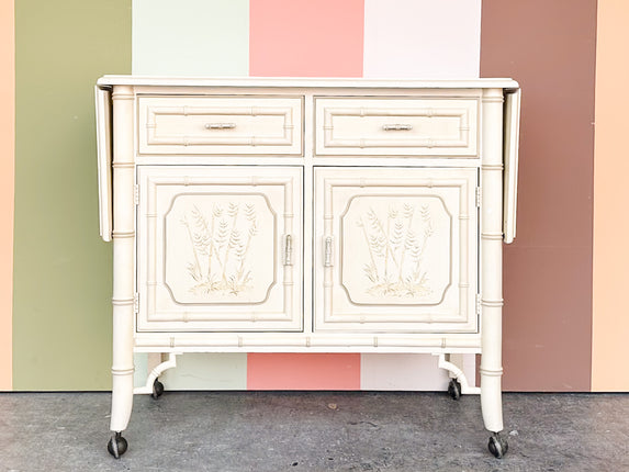 Thomasville Faux Bamboo Flip Top Server