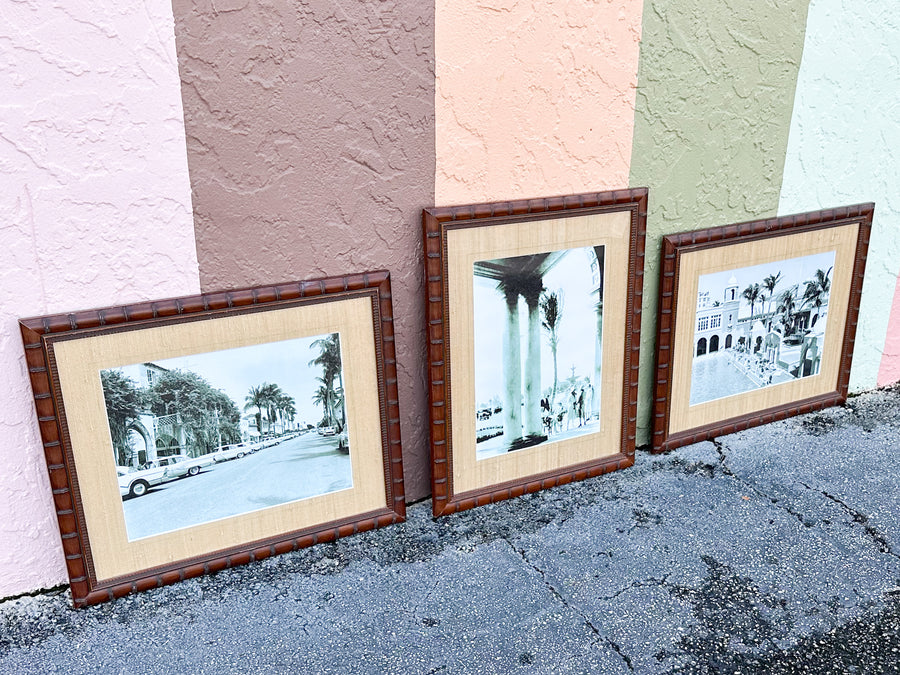 Set of Three Old Palm Beach Photos from the Breakers