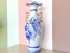 Blue and White Peacock Vase