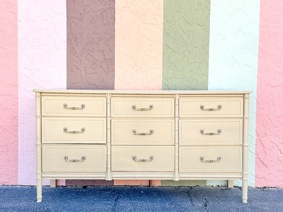 Palm Beach Style Faux Bamboo Dresser