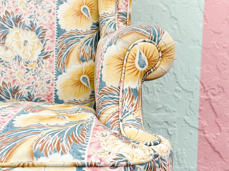 Pair of Palm Beachy Wingback Chairs