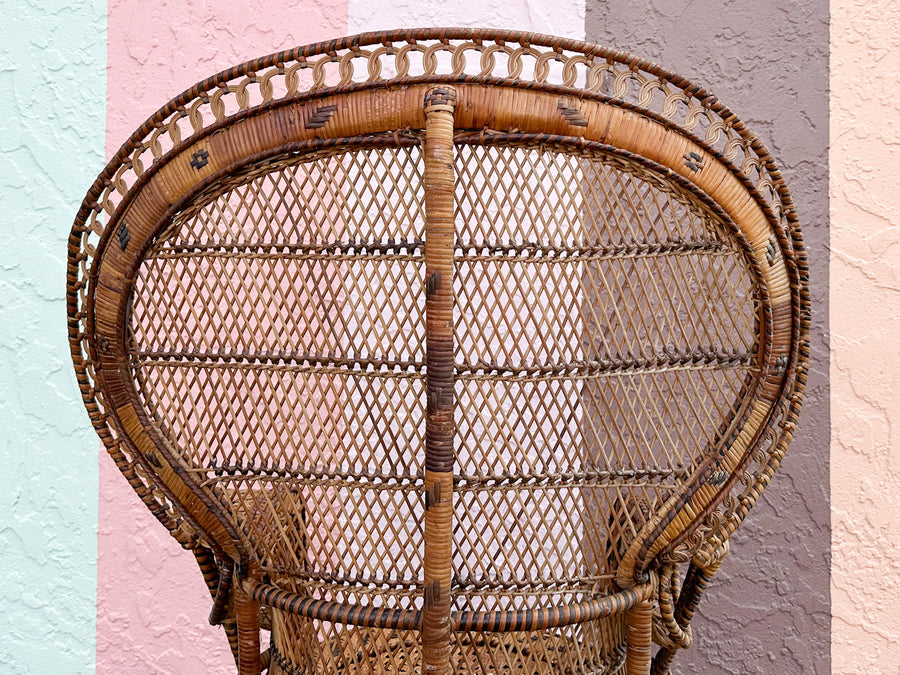 Petite Natural Rattan Peacock Chair