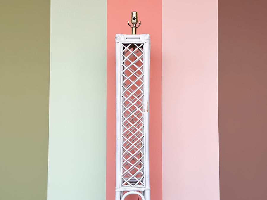 Lattice Rattan Floor Lamp