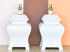 Pair of Italian Ceramic Pagoda Lamps