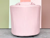 Pretty In Pink Upholstered Swivel Barrel Chair