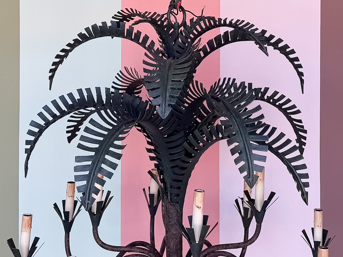 Curry and Company Palm Chandelier