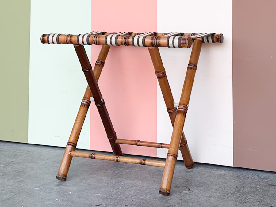 Folding Faux Bamboo Luggage Rack