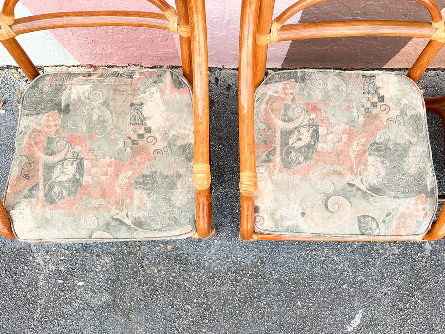 Set of Four Rattan Dining Chairs