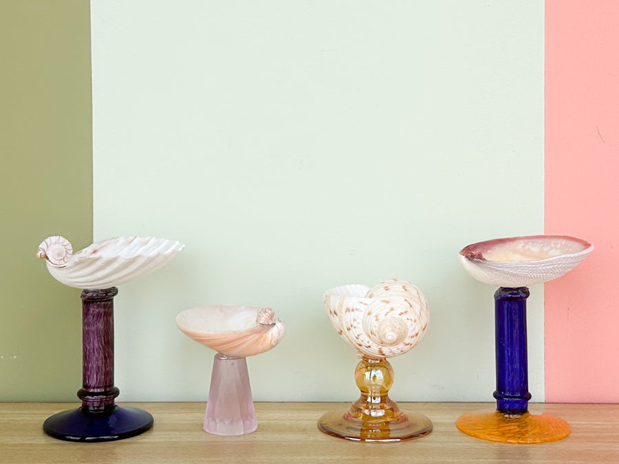 Set of Four Colorful Shell Coupes