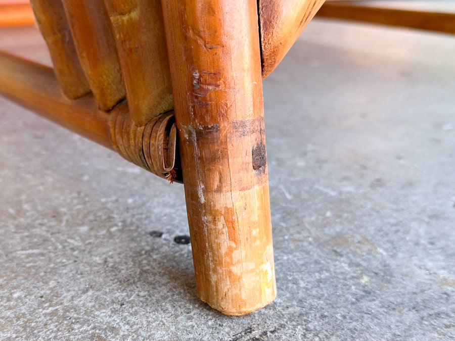 Cute Old Florida Rattan Barrel Chair