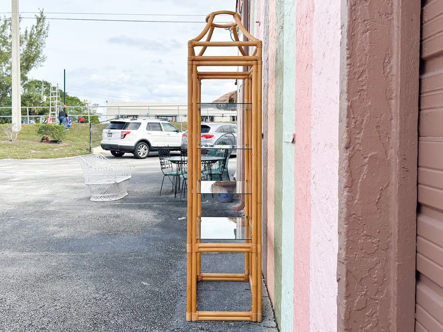 Rattan Pagoda Etagere