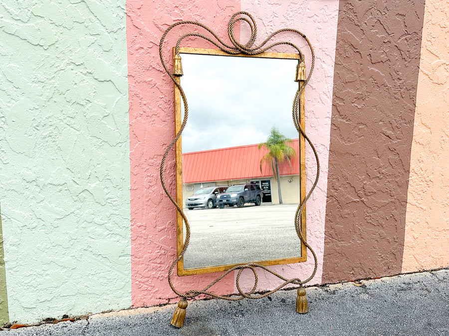 Italian Metal Rope and Tassel Mirror