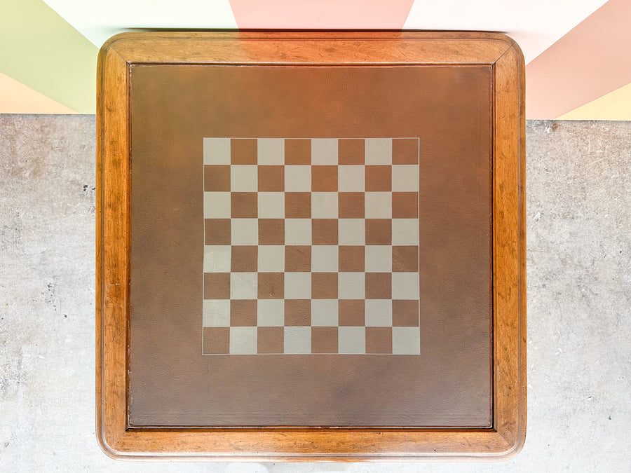 Drexel Shell Motif Wood Game Table