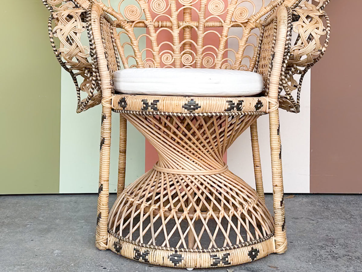Natural Rattan "Tribal" Peacock Chair
