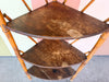 Petite Tortoiseshell Bamboo Corner Etagere