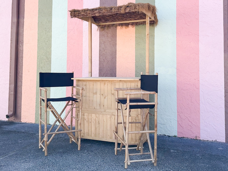 Kips Bay Show House Tiki Bar and Stools