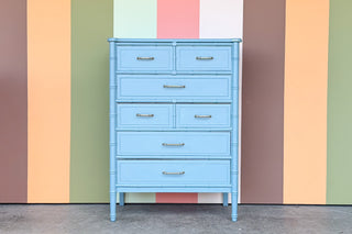 Painted Thomasville Faux Bamboo Tall Chest