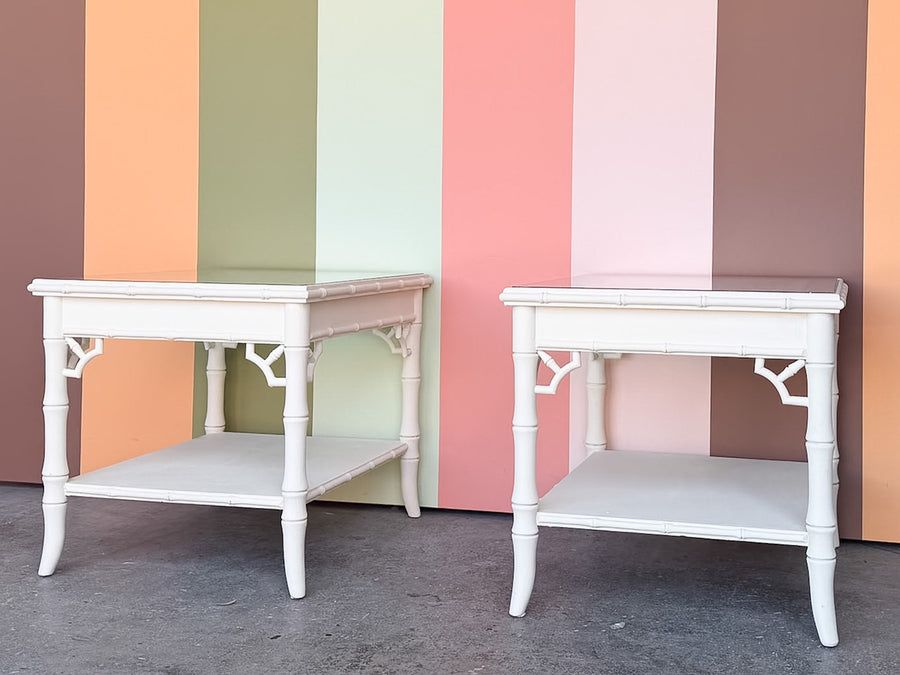Pair of Painted Chippendale Side Tables