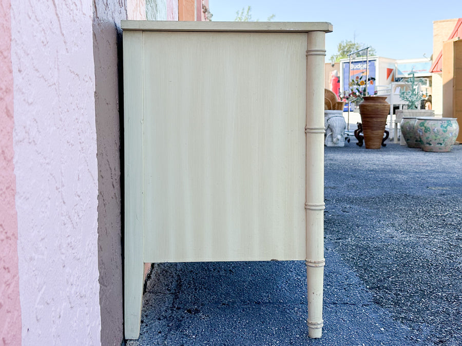 Faux Bamboo Oversized Nightstand