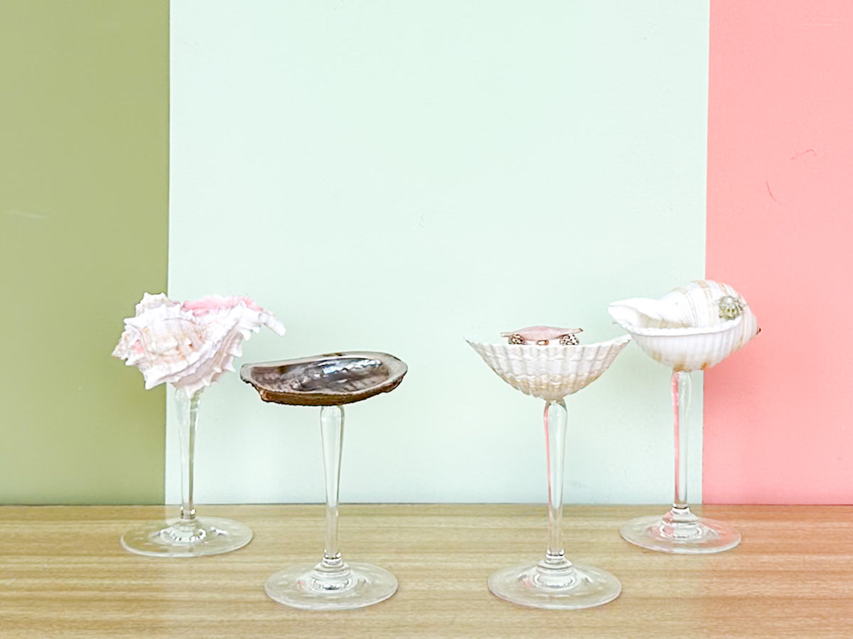 Set of Four Shell Chic Coupes