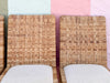 Set of Eight Baldwin Style Rattan Wrapped Dining Chairs