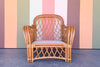 Rattan Lounge Chair and Ottoman