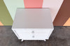 Faux Bamboo and Rattan Shutter Nightstand