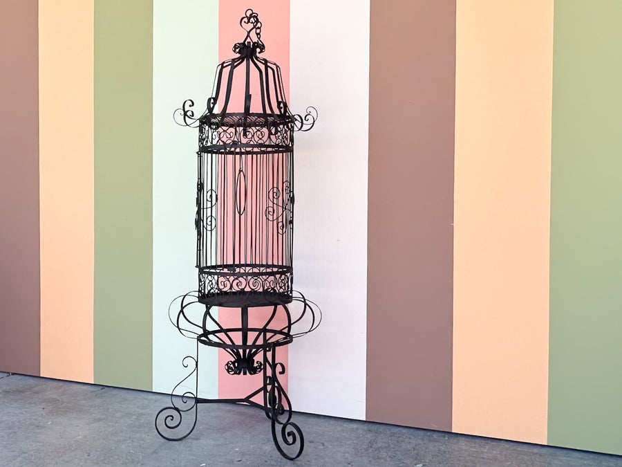 Whimsical Wrought Iron Birdcage
