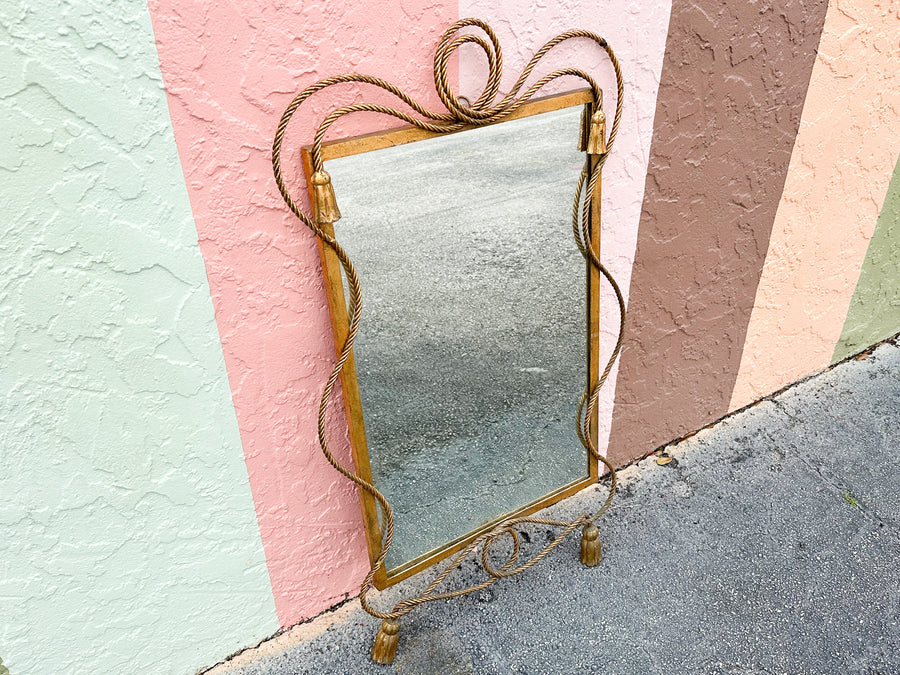 Italian Metal Rope and Tassel Mirror
