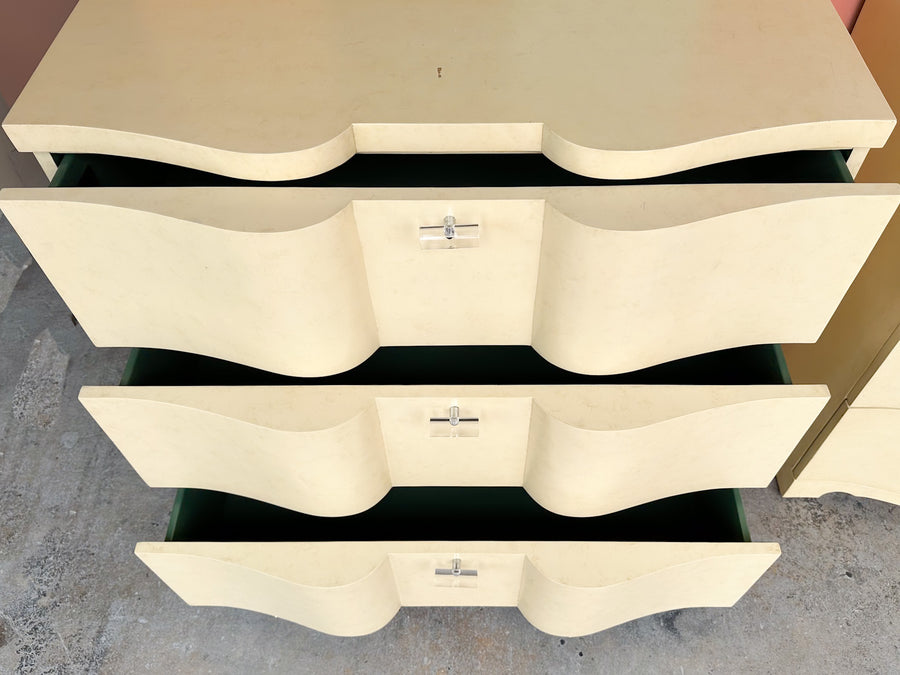 Pair of Lane Venture Serpentine Front Chests