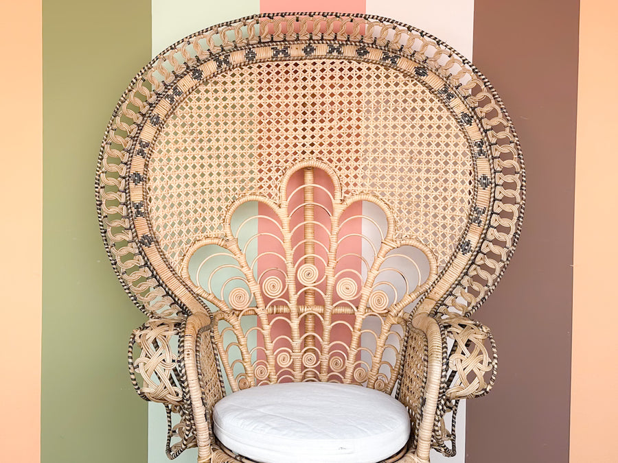 Natural Rattan "Tribal" Peacock Chair