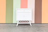 Faux Bamboo and Rattan Shutter Nightstand