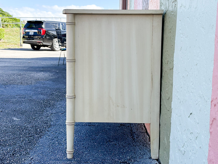 Faux Bamboo Oversized Nightstand