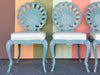 Palm Beach Chic Grotto Shell Back Outdoor Dining Set