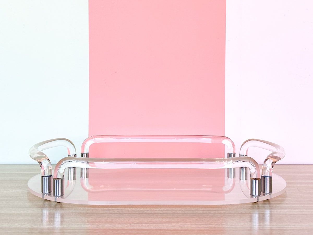 Lucite and Chrome Tray