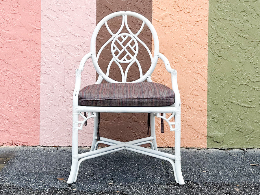 Hekman Rattan Chippendale Desk and Chair