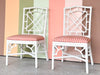 Pair of Fretwork Rattan Chairs