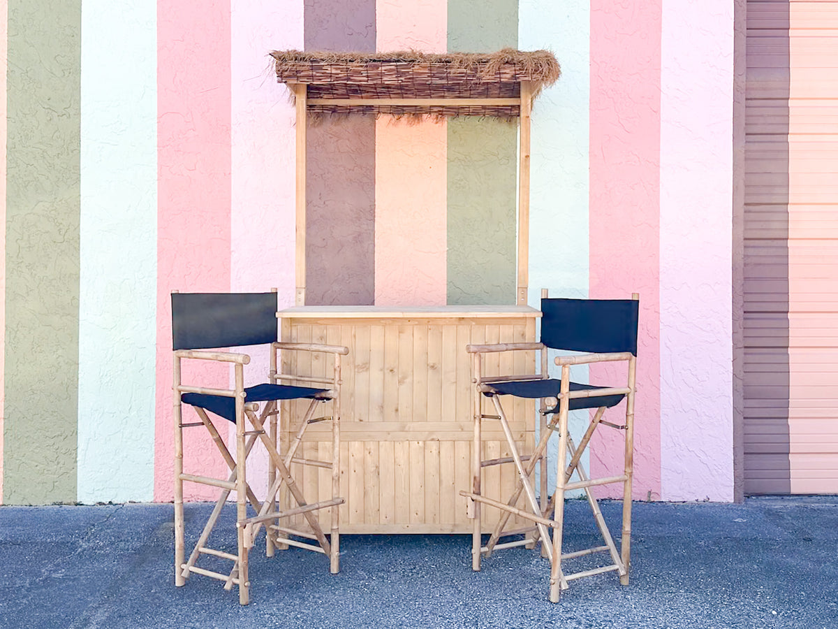 Kips Bay Show House Tiki Bar and Stools