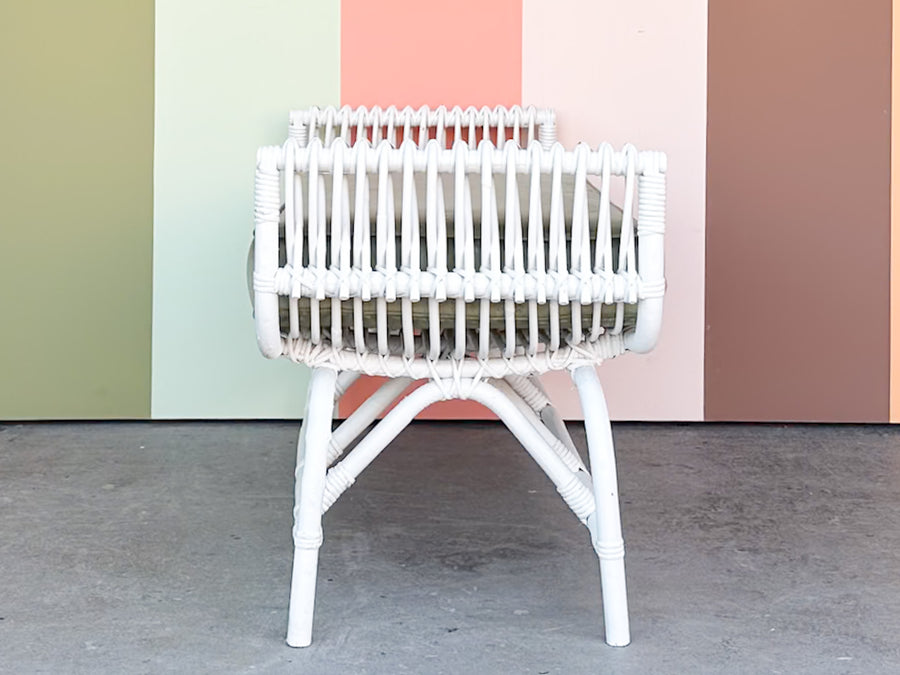 Rattan Pagoda Style Bench