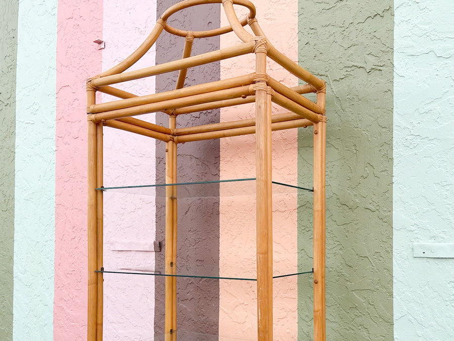 Rattan Pagoda Etagere