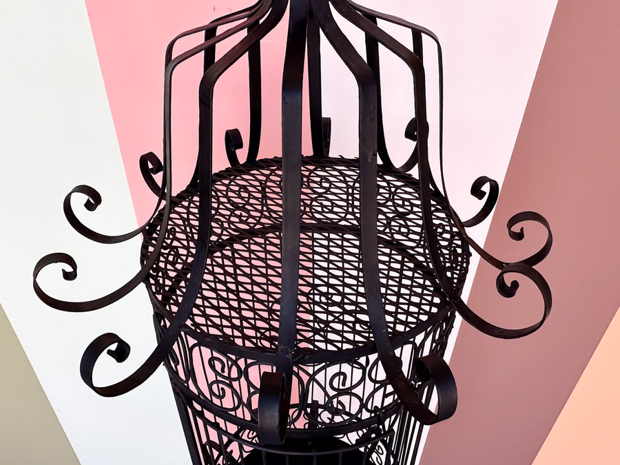 Whimsical Wrought Iron Birdcage