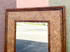 Old Florida Woven Rattan Mirror