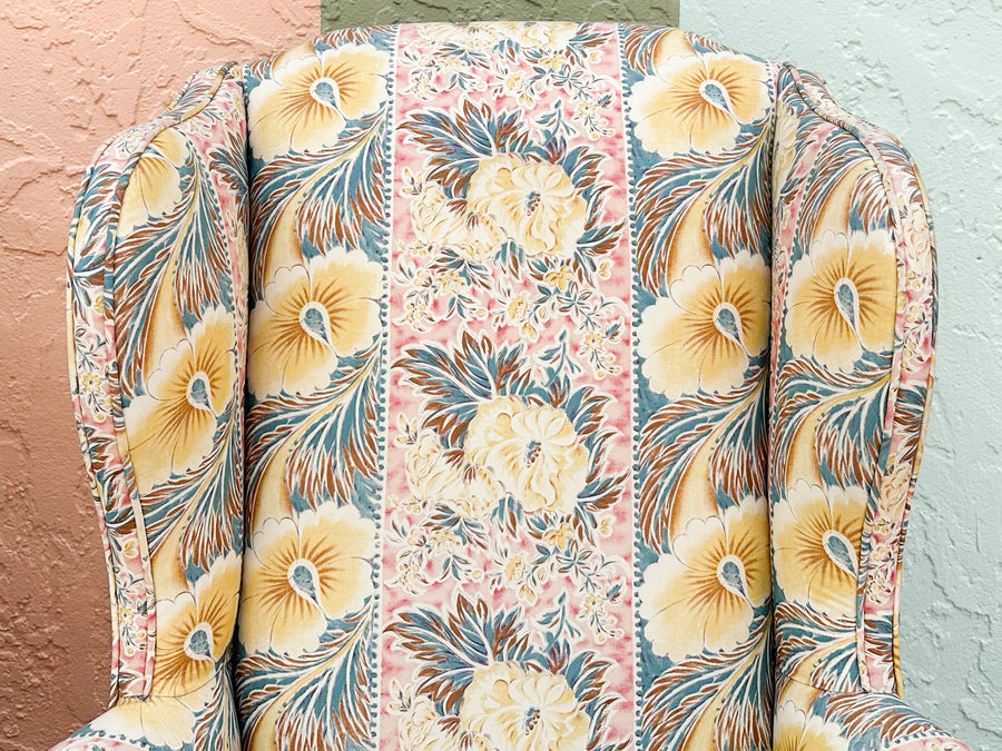 Pair of Palm Beachy Wingback Chairs