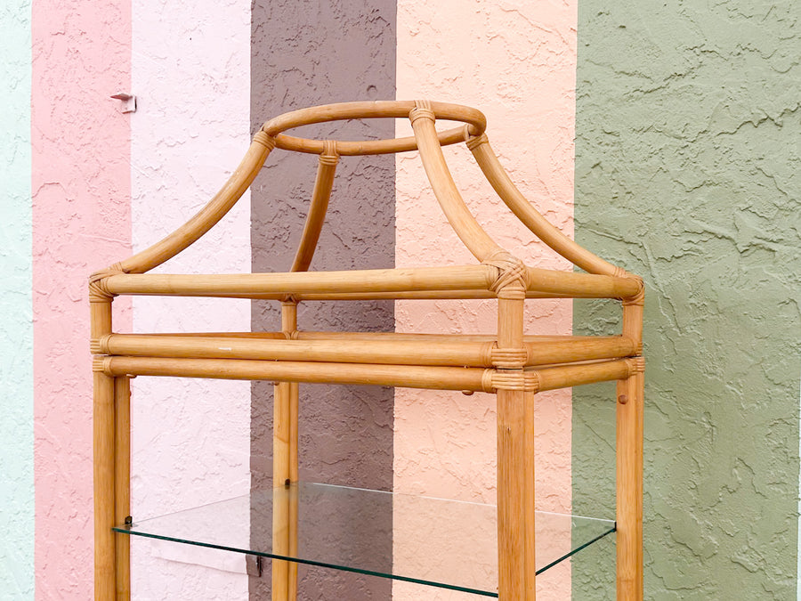 Rattan Pagoda Etagere
